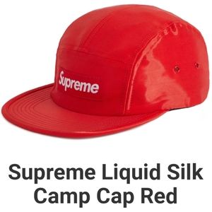 Supreme Liquid Silk Camp Red Hat 🥳Host Pick🥳